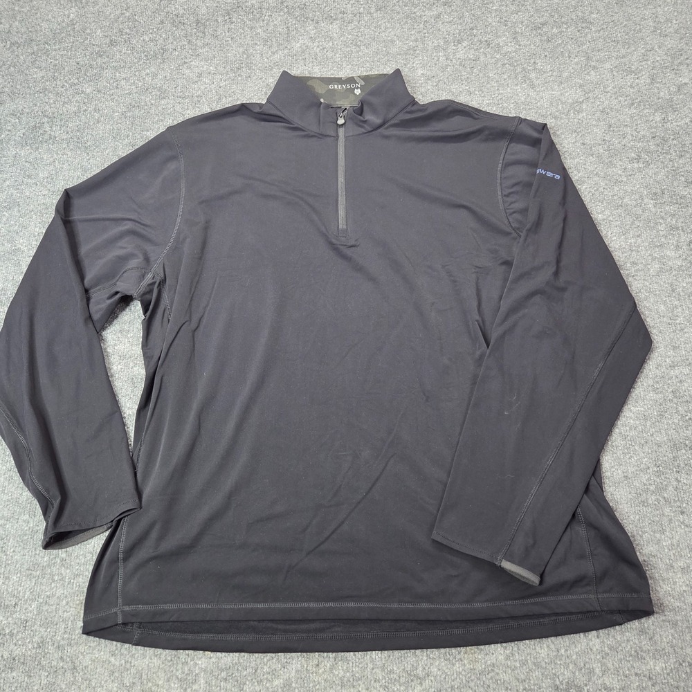Greyson Men's Camo Gray Tate Mockneck Quarter-Zip Size 3XL Golf Performance